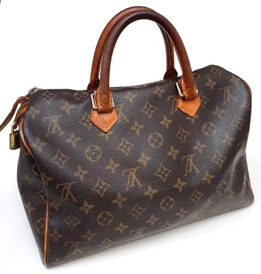 LOUIS VUITTON Vintage Handtasche Speedy 30 Monogram Leder Boston Bag SP1112 - Bild 1 von 4