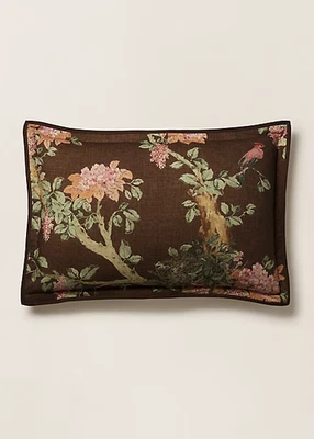 Ralph Lauren One Brinly King Sham SOLO Bosque Marrón Vintage Floral Pájaros NUEVO Foto 1 de 4