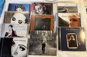 CD Lot Variety Sarah Brightman Emmylou Harris Eva Cassidy Female Singers - Foto 1 di 4