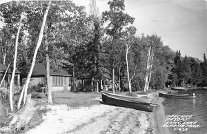 1957 Alpena Michigan Opechee Resort Long Lake S-429 RPPC Postcard 25-6345 - Imagen 1 de 2
