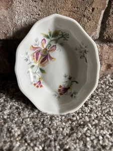 Limoges Francia Iris Floral Baratija Plato Anillo Soporte - Imagen 1 de 7
