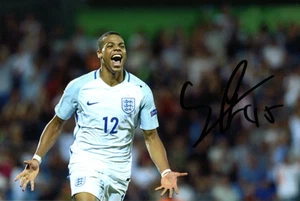 ENGLAND & LEEDS UNITED: LUKAS NMECHA SIGNED 6x4 ACTION PHOTO+COA - Picture 1 of 1