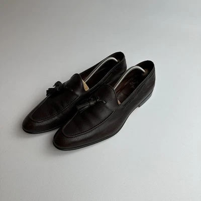 Mocasines Santoni de cuero marrón para hombre US 11 Foto 1 de 4