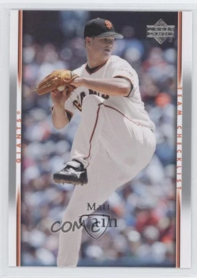 2007 Upper Deck Team Checklist Matt Cain #498 - Image 1 of 2
