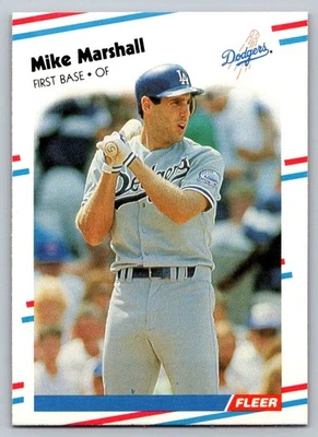 1988 Fleer #522 Mike Marshall Los Angeles Dodgers - Image 1 of 2