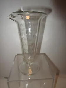 Vaso antiguo laboratorio de vidrio farmacia Whitall Tatum CO. Grabado 5"T 1900 - Imagen 1 de 11