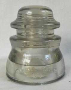 Whitall Tatum No. 1 Glass Insulator, CD154 Style, Smoke Color, Armstrong, Exc. - Picture 1 of 6