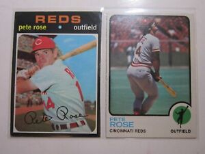 1971 Topps - #100 Pete Rose & 1973 Topps - #130 Pete Rose
