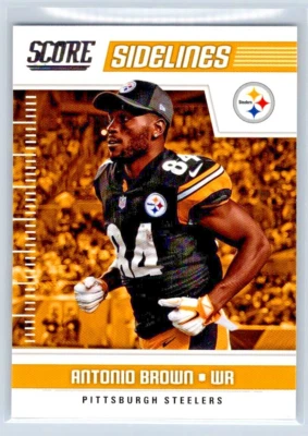 2018 Score Football - Antonio Brown - Pittsburgh Steelers - Sidelines - #8 - Image 1 of 2
