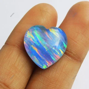 Heart Cut CERTIFIED Fire OPAL 11.95 Ct Natural Loose Gemstone - Picture 1 of 13