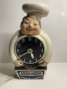 Vintage Mastercrafters Chef/Stove Clock M-351 Animated Stove Lights Up WORKS - Picture 1 of 24
