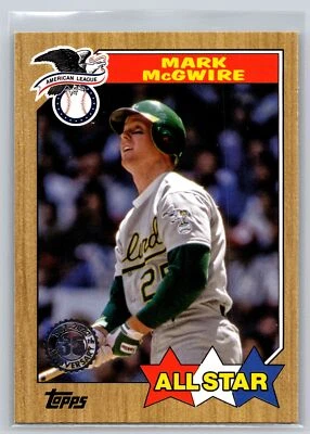 2022 Topps #87AS-8 Mark McGwire #87AS-8 1987 Topps - Image 1 of 2