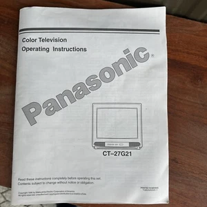 MANUALE TV PANASONIC modello CT-27G21 manuale istruzioni per l'uso - Foto 1 di 7