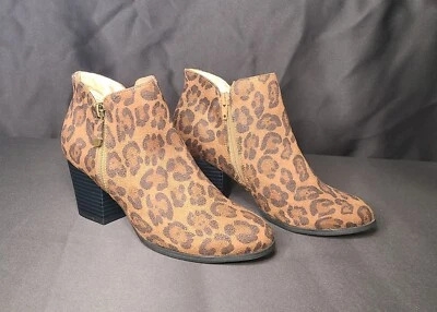 Nuevos botines al tobillo con estampado de guepardo de leopardo de animales de imitación estilo y co talla 6,5 M  Foto 1 de 4