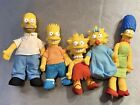 VINTAGE 1990 The Simpsons Burger King Plush Dolls - Homer Marge Bart Lisa Maggie