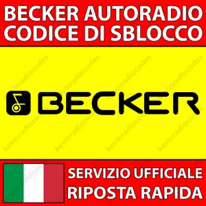 ✅BECKER RADIO CODICE DI SBLOCCO GRAND PRIX LE MANS MEXICO PORSCHE TRUCKLINE✅ - Foto 1 di 3