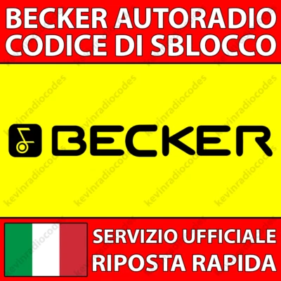 ✅BECKER RADIO CODICE DI SBLOCCO GRAND PRIX LE MANS MEXICO PORSCHE TRUCKLINE✅ - Immagine 1 di 3