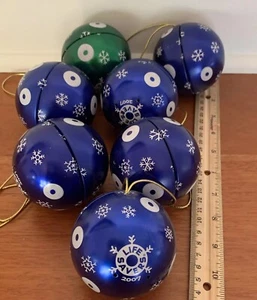 Lifesavers 2007 metal Christmas ball ornaments hollow Lot Of 7 - Picture 1 of 3
