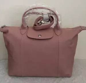 Nuevo en caja Bolso de hombro Longchamp Le Pliage Cuir de cuero L1515737A80 Rubor - Imagen 1 de 18