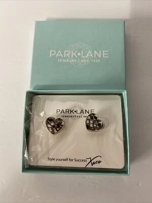 Park Lane «БИНДИ» веган кожи змеиной кожи сердце серьги новый! - Изображение 1 из 3