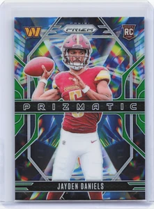 2024 Panini Prizm Football Jayden Daniels RC Prizmatic Green Prizm Rookie Card - Picture 1 of 2