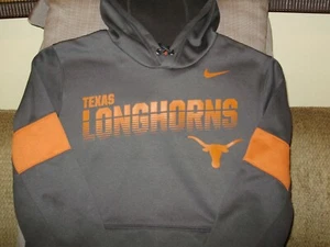 Texas Longhorns Nike Therma Dri-Fit Dark Gray Pullover Hoodie Jacket Men's 3XL - Picture 1 of 12