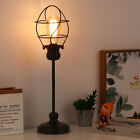 Industrial Desk Light Cage Table Lamp Vintage With Cage Shade Bedside Table