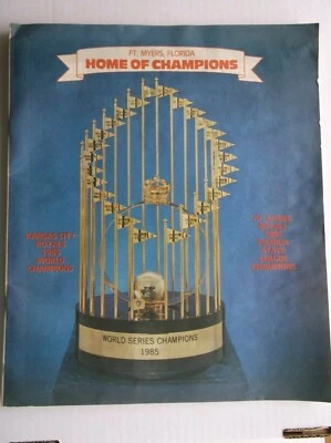 1985 KANSAS CITY ROYALS World Series Scorecard/Program UMMARKED - Image 1 of 4