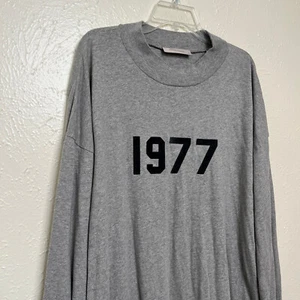 Essentials Fear of God T Shirt Mens 2XL Gray 1977 Long Sleeve - Picture 1 of 17