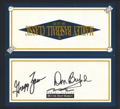 DON BUFORD & GREGG ZAUN SIGNED Marley Baseball Classic Flier Orioles 1993 - Image 1 of 3