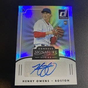 2016 Panini Donruss Signature Series Henry Owens Rookie Auto #SGS-HW - Picture 1 of 3