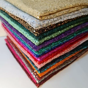 Sequin Mesh Net Sparkly Shiny Bling Dress Craft Drape Decor Glitter Fabric 50" - Picture 1 of 85
