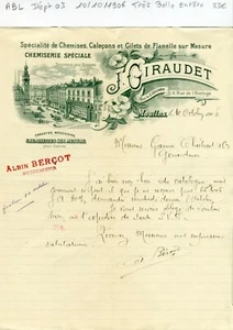 Dépt 03 - Moulins 6 Rue de l'Horloge - Très Belle Entête Secteur de la Mode 1906 - Picture 1 of 1