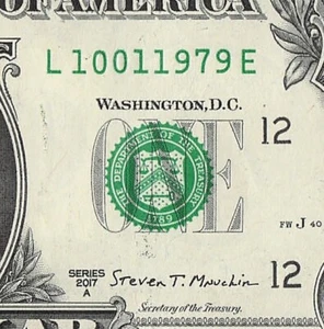 OCT 01 1979 Birthday Date Note Fancy Serial Number One Dollar Bill 10 01 1979 - Picture 1 of 11