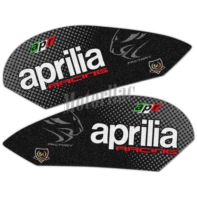 Наклейка на боковые подушечки топливного бака Aprilia RS125 RS4 125 TUONO 125 2011–2024 черные серые - Изображение 1 из 1