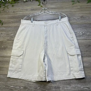 Consensus Shorts Size 36 Ivory Cargo Pockets 8” Inseam Cargo Shorts Men’s - Picture 1 of 12