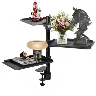 Desk Clamp Shelf，Adjustable Clamp On Desk Shelf for Office/Kitchen/Game Room - Image 1 of 4