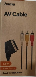 Hama Video Eco 3xRCA/Scart Adapter IN/OUT M/M Schwarz  - Bild 1 von 2