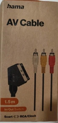 Hama Video Eco 3xRCA/Scart Adapter IN/OUT M/M Schwarz  - Bild 1 von 2