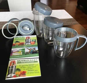 NutriBullet ACCESSORIES LOT for Model 600W- Milling Blade, Cups/Lids-11 Pieces - Picture 1 of 14