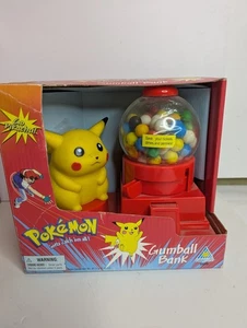 Máquina de bolas de goma Pokémon Pikachu 1998 de colección nueva sellada - imperfecciones  - Imagen 1 de 16