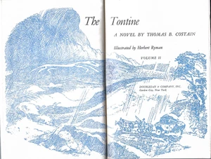 THE TONTINE by Thomas B. Costain Volume 2 BCE 1955 HC no Dustcover Vintage - Picture 1 of 1