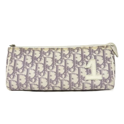 Auténtico DIOR/ChristianDior Trotteur - Bolsa de charol PVC púrpura crema Foto 1 de 4