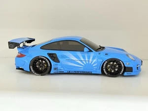 PORSCHE 911 TURBO (997) LIBERTY WALK LB 1/18 GT-Spirit BLUE - Picture 1 of 12