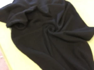 100% cashmere wool fabric remnant 145 x 65 cm Johnson’s of Elgin BLACK - Picture 1 of 2