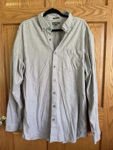 Eddie Bauer Mens Button Down Tan Relaxed Fit Size TXL Work Wear Office Minimal - Picture 1 of 7
