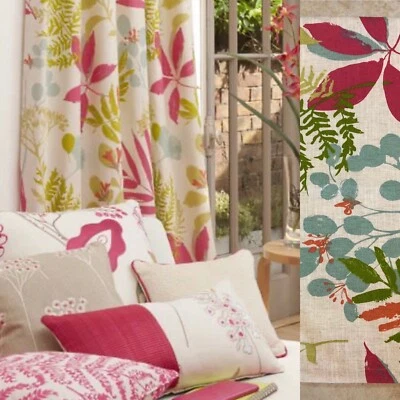 Clarke Clarke 2 Piezas Bosque Frambuesa Paneles Cortina Tropical Playa Boho Diseñador Foto 1 de 4