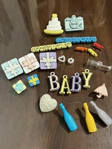 Big LOT Dress It Up Novelty Buttons Wedding Baby Birthday Resin Crafts NEW - Picture 1 of 4