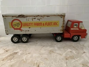 Structo COE Semi Tractor & Quality Farm & Fleet Trailer Vintage Pressed Tin 22” - Picture 1 of 8