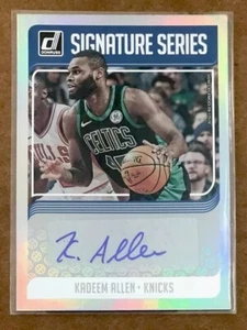 Tarjeta autografiada 2018-19 Donruss NBA Signature Series Kadeem Allen #SS-KAL - Imagen 1 de 2